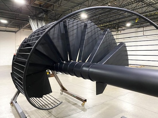 Spiral staircase built by Gerarden Fabricating and Design