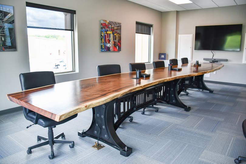 monkey pod, exotic wood conference table
