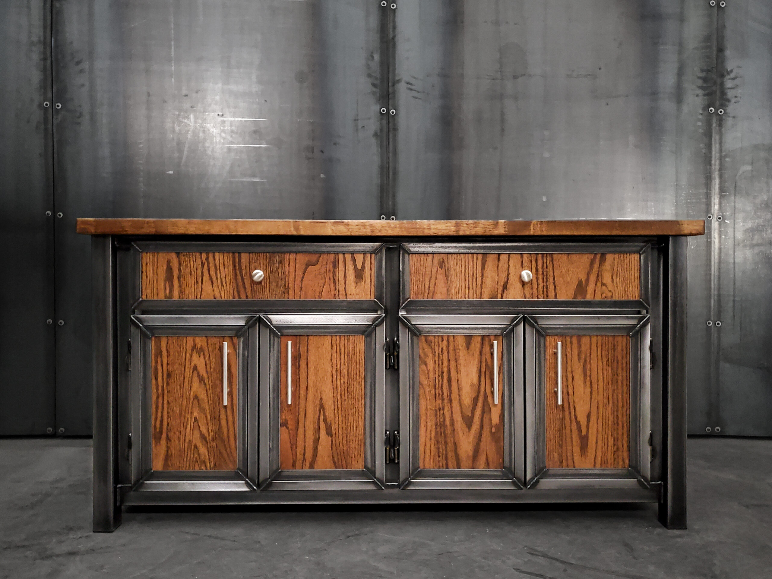 Modern Industrial Coffee Bar, Buffet, Credenza