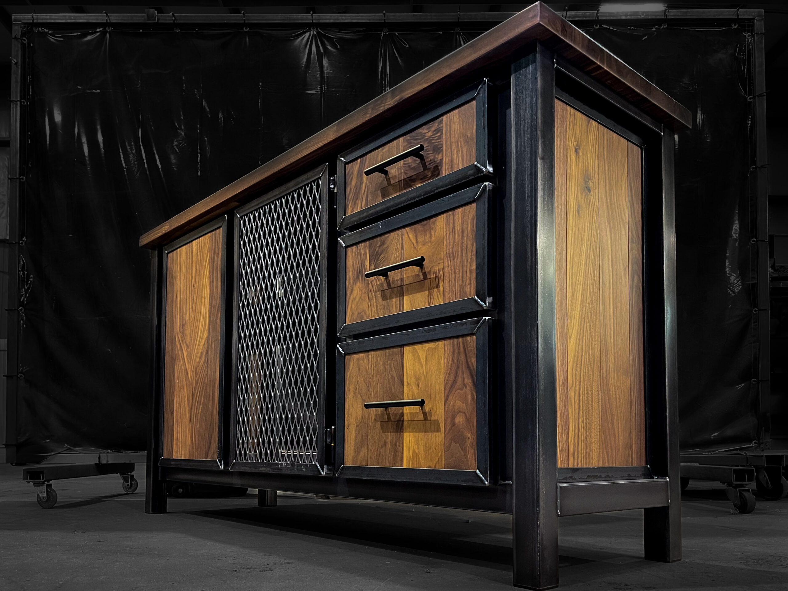 Modern Industrial Credenza