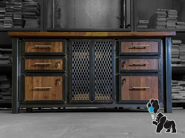 Modern Industrial Bar, Coffee Bar, Liquor Cabinet