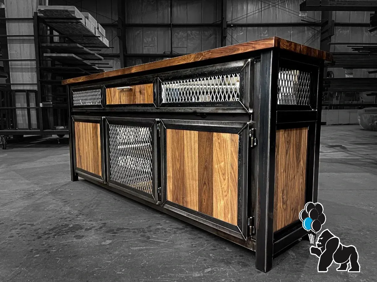 Large Modern Industrial Media Console