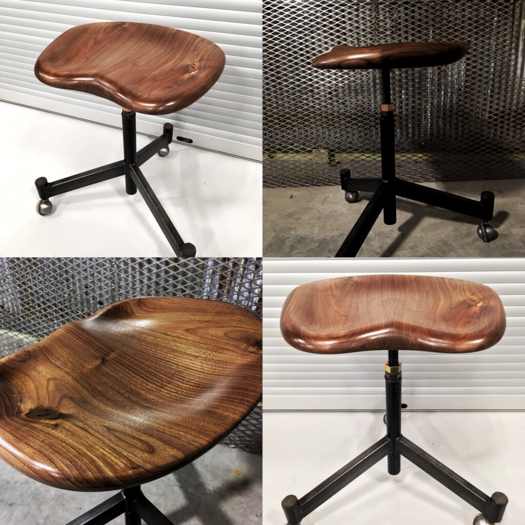 Solid Wood Top Stool